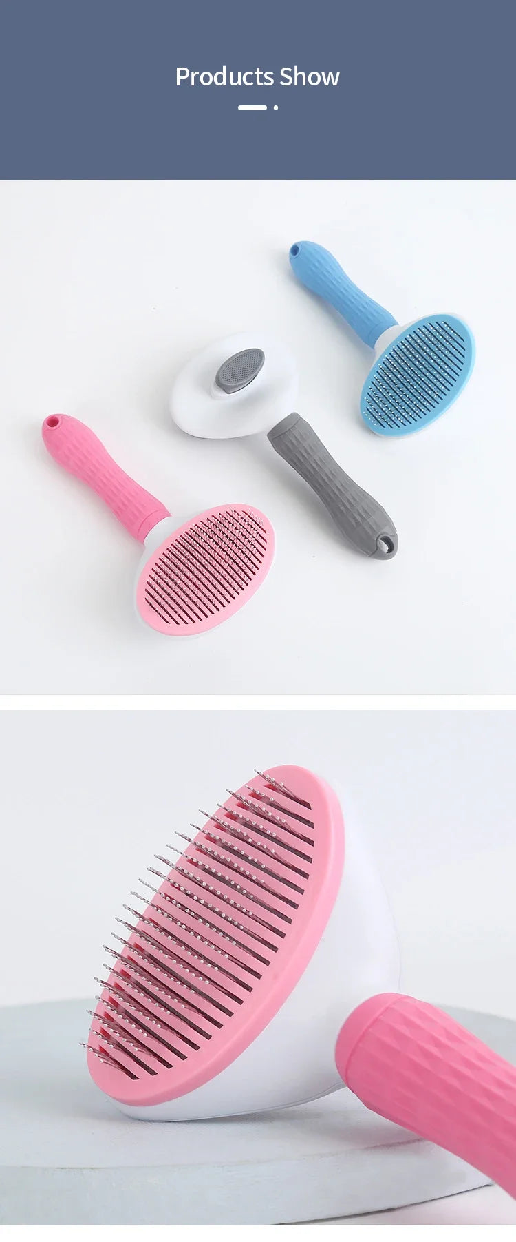 Brosse à poils de chat pour animaux de compagnie Peigne pour chien Toilettage et soins Brosse pour chat Peigne en acier inoxydable pour poils longs Nettoyage de chien Animaux de compagnie Chat Accessoires pour chiens