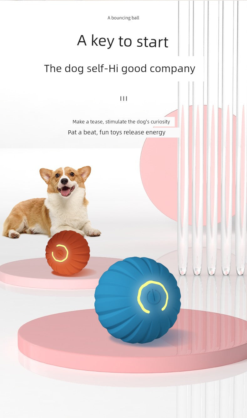 Jumping Ball Bite-Resistant Self-Hi Relieving Stuffy Pet Electric Dog