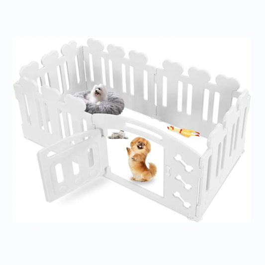 Cage pliable pour chien, parc pour animaux de compagnie, parc pour chiots, niche d'extérieur et d'intérieur pour chat, boîte d'exercice pour mise bas, portail portable en plastique