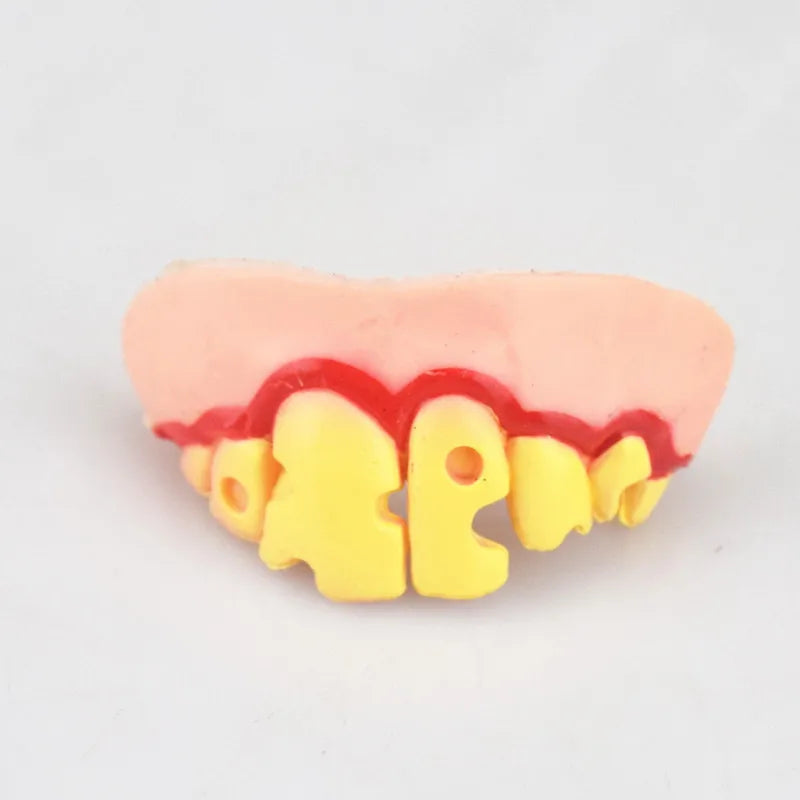 False Teeth For Dog Funny Dentures Pet Decorating Supplies Halloween Cosplay Humans And Vampires Toys Tricky Funny Dentures