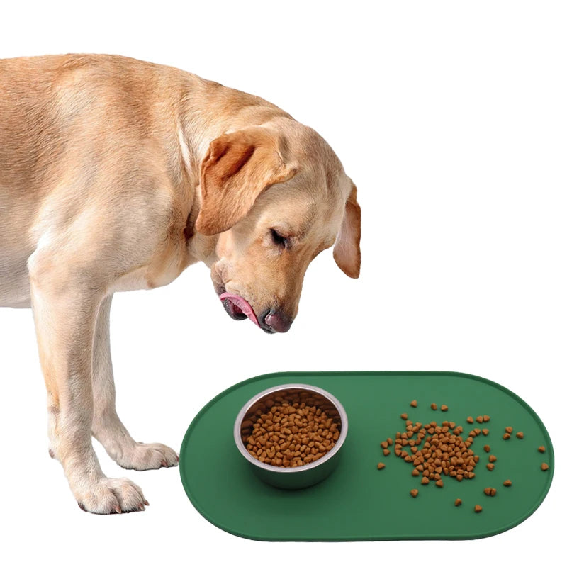 Silicone Pet Bowl Mat Placemat Waterproof Prevent Spills Dog Cat Food Feeding Pad Kitten feeding Pet Bowl tray Mats