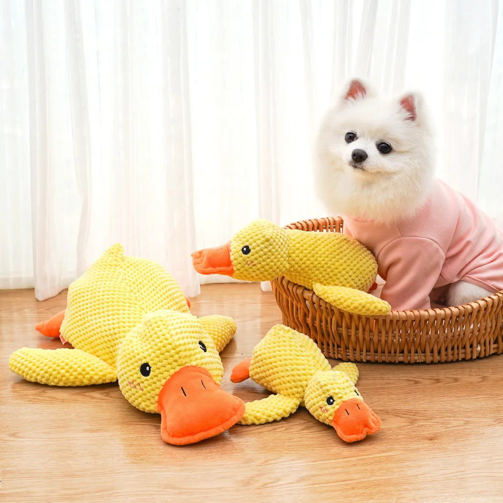 Duck Shape Dog Toy Quacking Pet Toys for Small Large Dog Cat Durable Puppy Molar Chew Toy Fun Interactive Plaything Dog Supplies