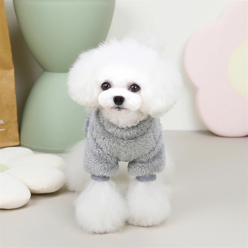 Winter Puppy Jumpsuit Soft Warm Dog Clothes For Small Medium Dogs Pajamas Chihuahua Coat Pug Yorkies Overalls Pet Clothing