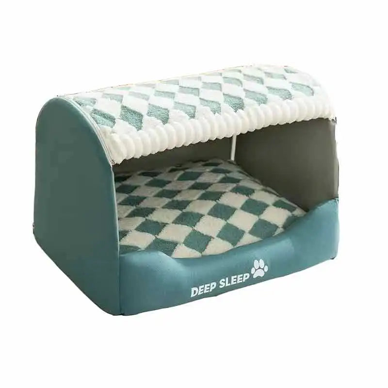 New Autumn and Winter Dog Thousand Birds Check Large Dog Golden Retriever Big Deep Sleep Cat Kennel Pet Kennel Gifs Bed