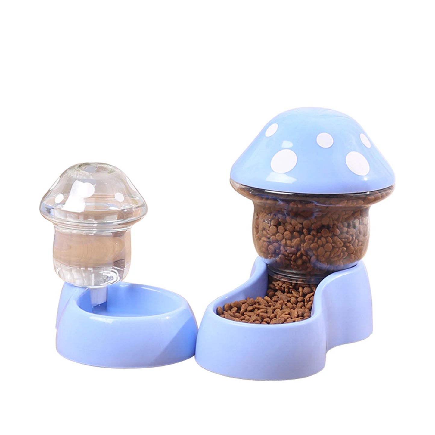 1 Set Cat Water Feeder Auto Replenishment Large Capacity Mushroom Shape Pet Dog Cat Water Food Container Pet Supplies