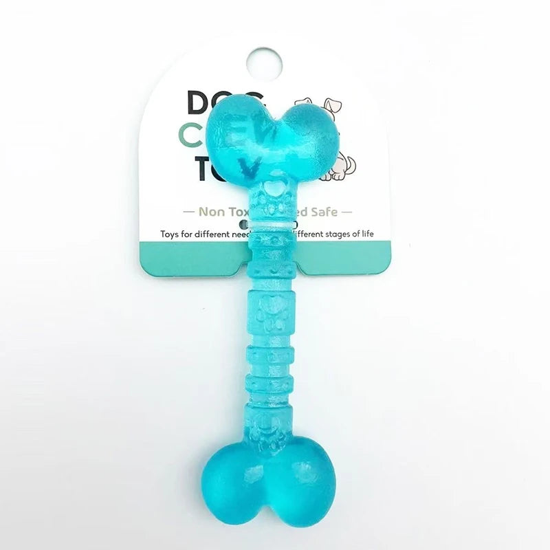 Pet dog toys, interactive, bite resistant, relieve boredom, clean teeth, rubber bones, rubber rings, suitable for small dogs