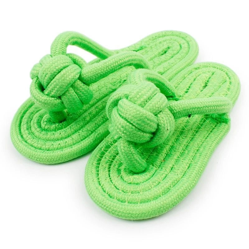 Divertido juguete masticable para perros, pantuflas de algodón, cuerda de juguete para perros pequeños y grandes, juguetes molares para entrenar los dientes de las mascotas, juguete interactivo para perros, accesorios para perros