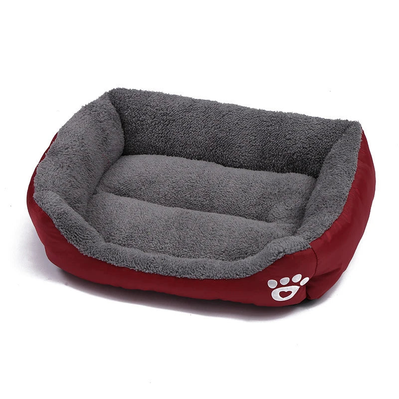 Square Large Dog Bed Soft Cat Sleeping Mat Warm Basket for Dog Waterproof Pet House for Small Dog Cushion Cat