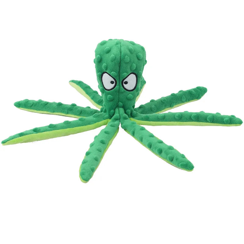 Pet Plush Toy Octopus Dog Interactive Toy Indestructible Bite Resistant Sound Puppy squeaky Octopu Dogs Rattle For Toys Supplies