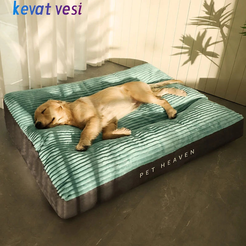 Large Dog Bed Soft Corduroy Pet Sleeping Mat Thicken Oversize Dog Cat Cushion Non-slip Removable Washable Dogs Sofa Pet Supplies