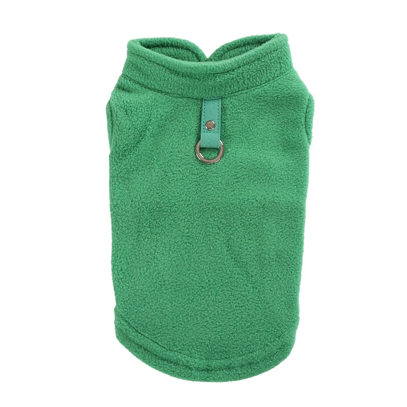 Winter Warm Dog Vest Coat for Small Dogs Cat Soft Clothing Puppy Polar Fleece Solid T Shirt Yorkie Dachshund Pet Accessories