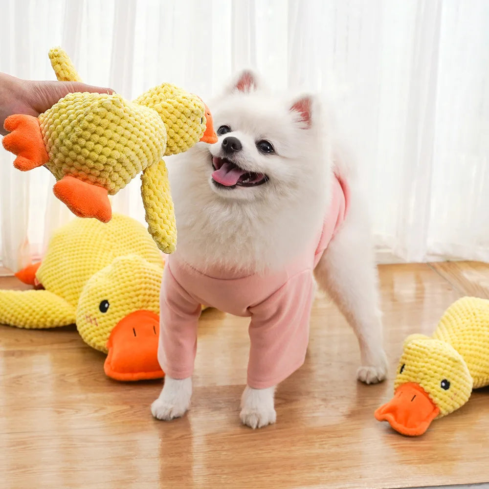 Duck Shape Dog Toy Quacking Pet Toys for Small Large Dog Cat Durable Puppy Molar Chew Toy Fun Interactive Plaything Dog Supplies