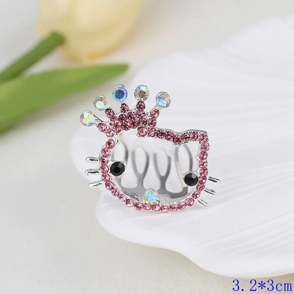 1/5pcs Bling High-grade Pet Hair Clip Crown Diamonds Hair Ornament Teddy Dog Cat Cute Pet Hairpin Puppy Hair Grooming Accesorios