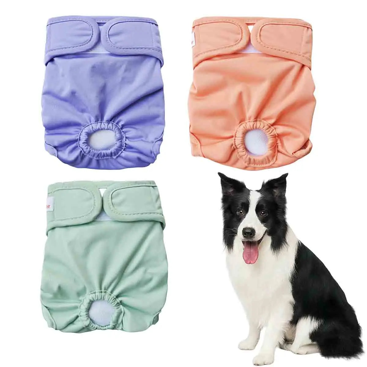 Washable Belly Band Highly Absorbent Female Dog Diaper djustable Pet Physiological Pant for Puppy Leak Proof Pee Panties Diapers