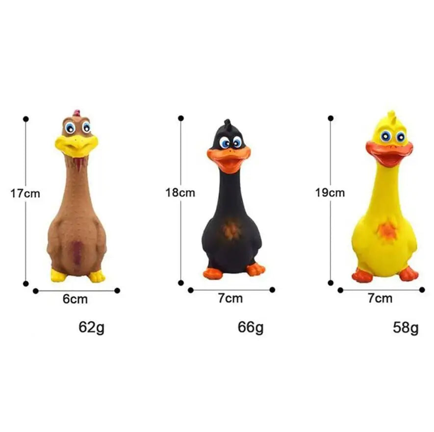 Squeaky Dog Rubber Toys Dog Latex Chew Toy Chicken Animal Bite Resistant Puppy Sound Toy Dog Supplies For Small Medium Large Dog