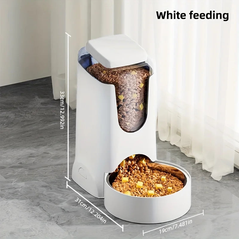 Automatic Pet Feeder/Water Dispenser, Gravity Vision Dog Feeder Water Dispenser With Stainless Steel Bowl, Indoor Dog Automatic