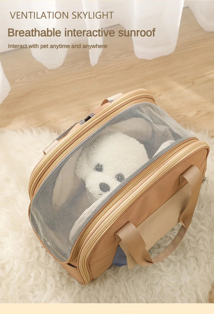 Multifunctional Pet Bag Cats and Dogs  Comfortable Breathable Shoulder Bag  Pet Carrier Dog Backpack Puppy Handbag Weight＜4KG