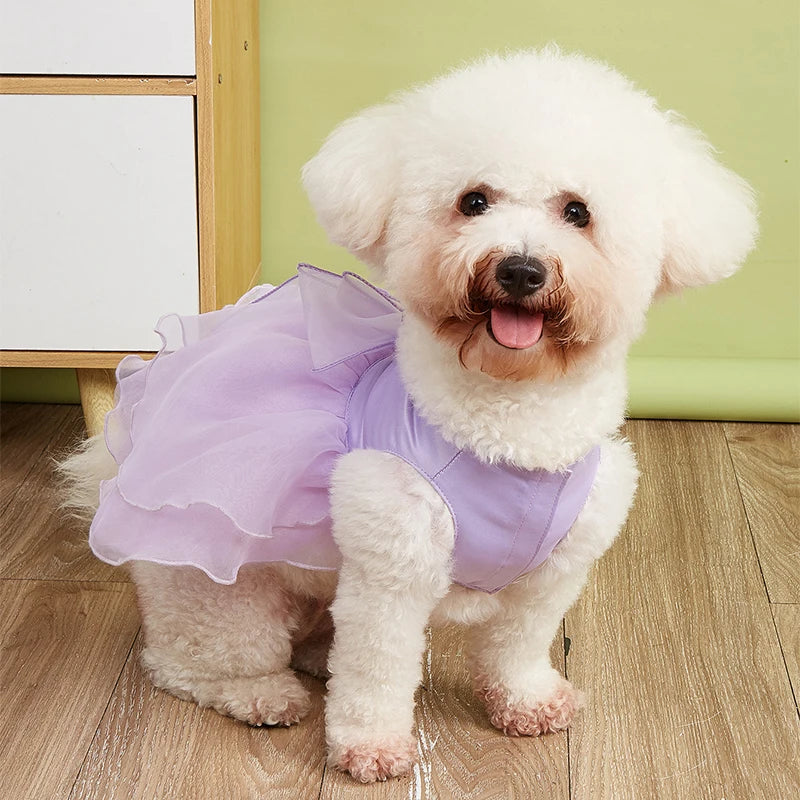 Luxury Dog Clothes Wedding Dress Prom Party Princess Dresses for Small Dogs Puppy Cat Costume White Pet Supplies New