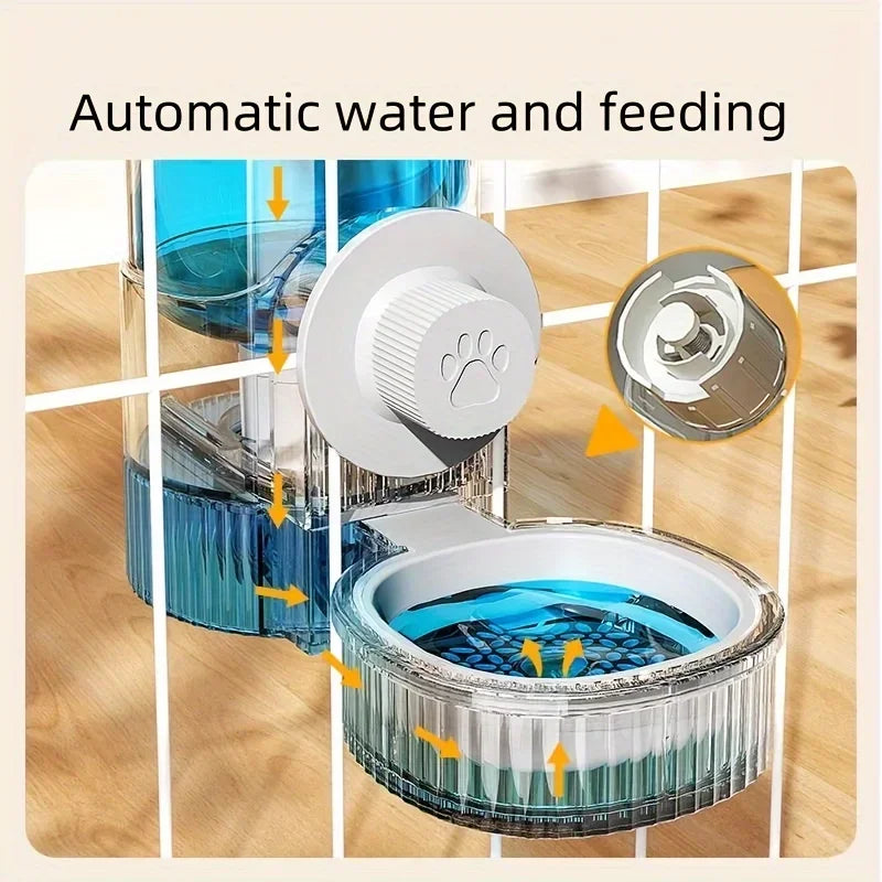 Nuevo dispensador automático de agua y comida para mascotas, comedero automático para gatos por gravedad, recipiente para beber para jaula, comedero para perros