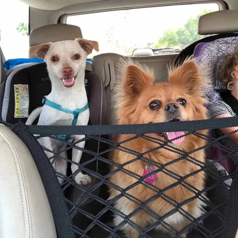 3 Layer Pet Dog Rear Seat Car Fence Isolation Protection Net Elastic Storage Separation Net Pet Safety Rail Pet Suppliy