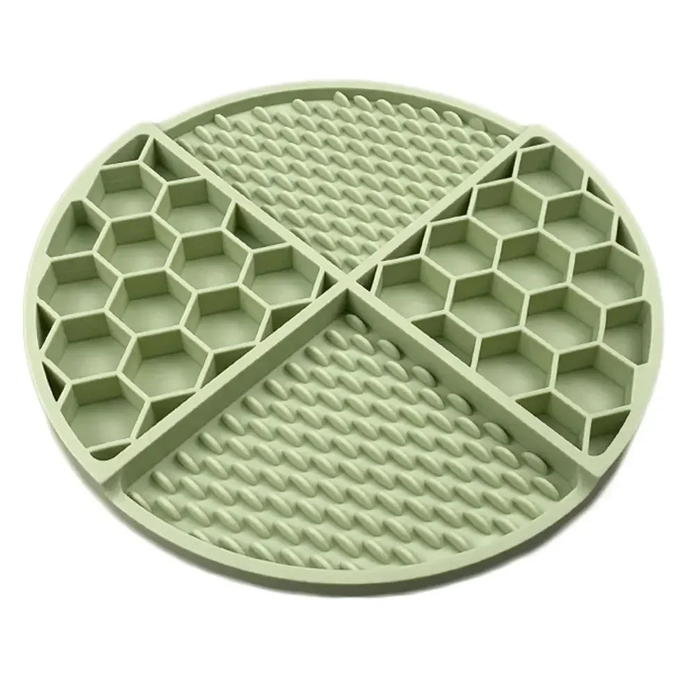 Pet Supplies Dog Cat Lick Pad Square Round Sucker Slow Food Pad Shower Distraction Pad Silicone Lick Pad Slow Food Tray