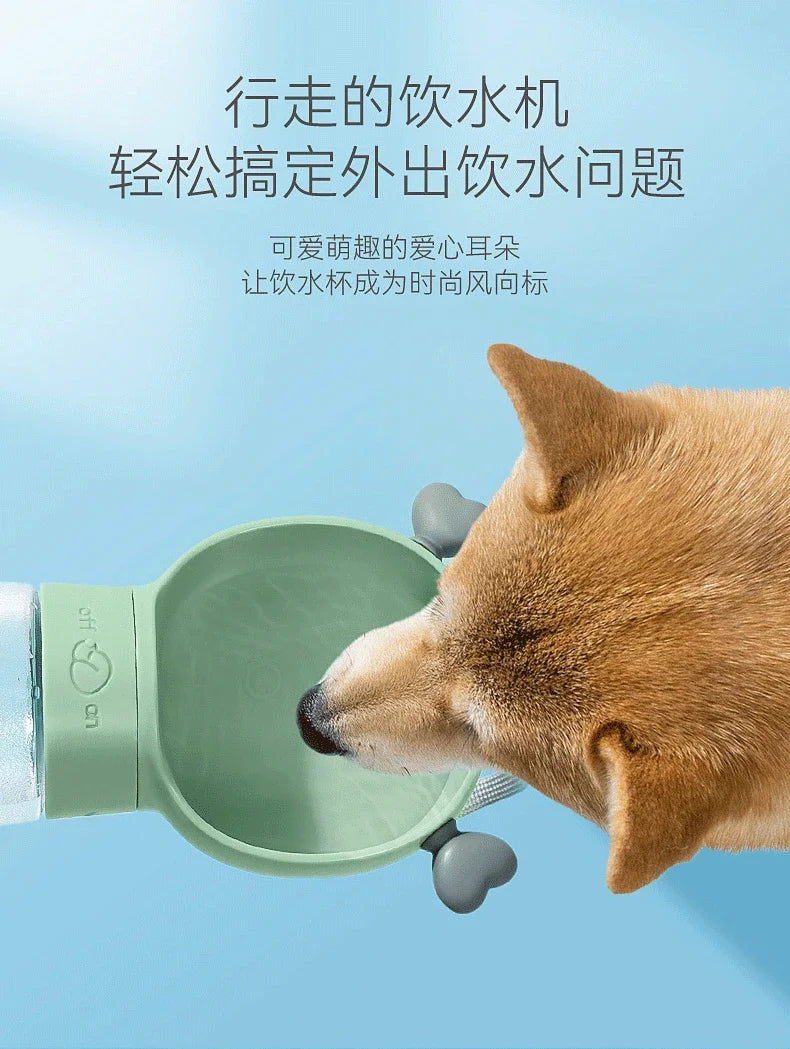 Portable Dog&Cat Water Bottle Dispenser for Small Large Dogs Foldable Outdoor Hiking Drinking Bowl French Bulldog Pet Supplies