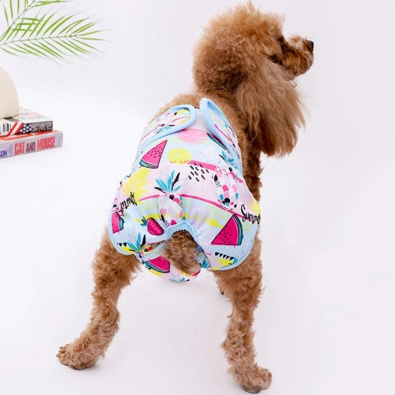 Washable Female Dog Diapers Reusable Dog Panties Menstruation Pet Physiological Safety Pants Adjustable Cat Diapers Pet Supplies