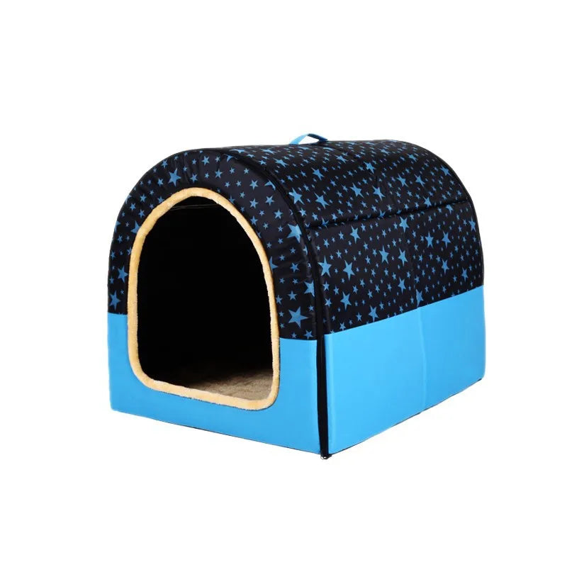 Dog Winter House Cold Weather Dog House With Flexible Fabric Door Cozy Puppy Bed House Detachable Washable For Medium Dog