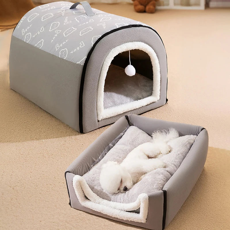 Winter Warm Pet Dog Bed for Small Medium Dogs Removable Dog Sleeping Bed Puppy Bed Kennel Dog Accessories