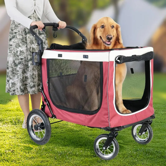 Dog Stroller for Large Dogs Pet Stroller for Medium Dogs Foldable Free Dining Table for Camping Outdoors and Barbecue