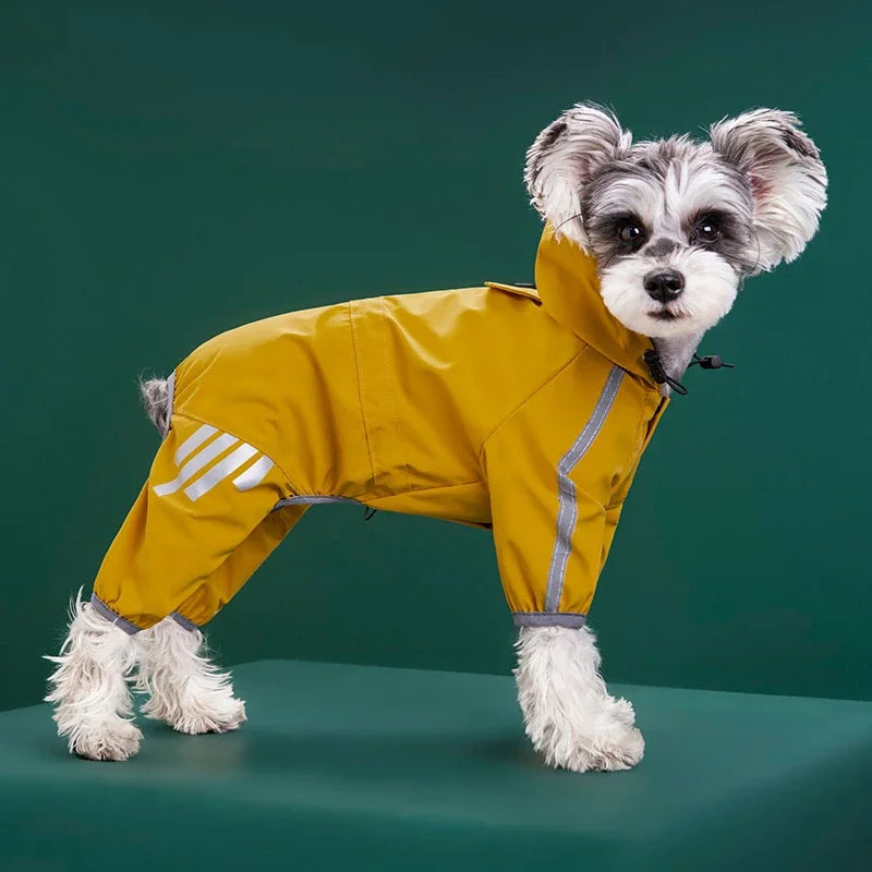 Pet Raincoats Dog Reflective Waterproof Puppy Rain Coats Hooded for Small Medium Dogs Jumpsuit Chihuahua French Bulldog Overalls