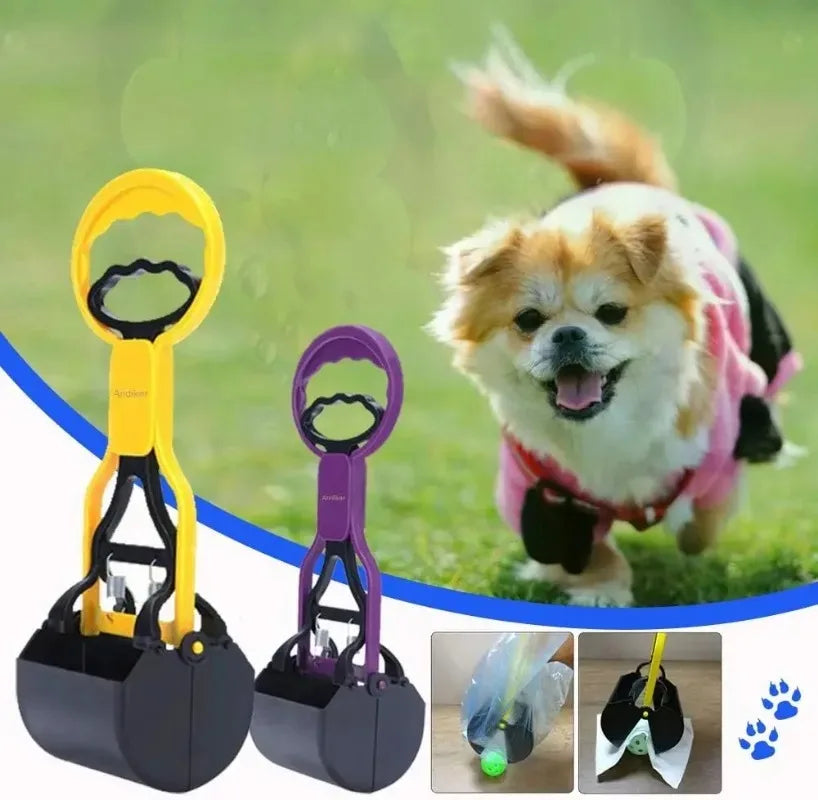 Portable Dog Poop Picker for Dogs and Cats Plastic Sawtooth Edge Pet Pooper Scooper Indoor Outdoor Cleaning Shovel Tools