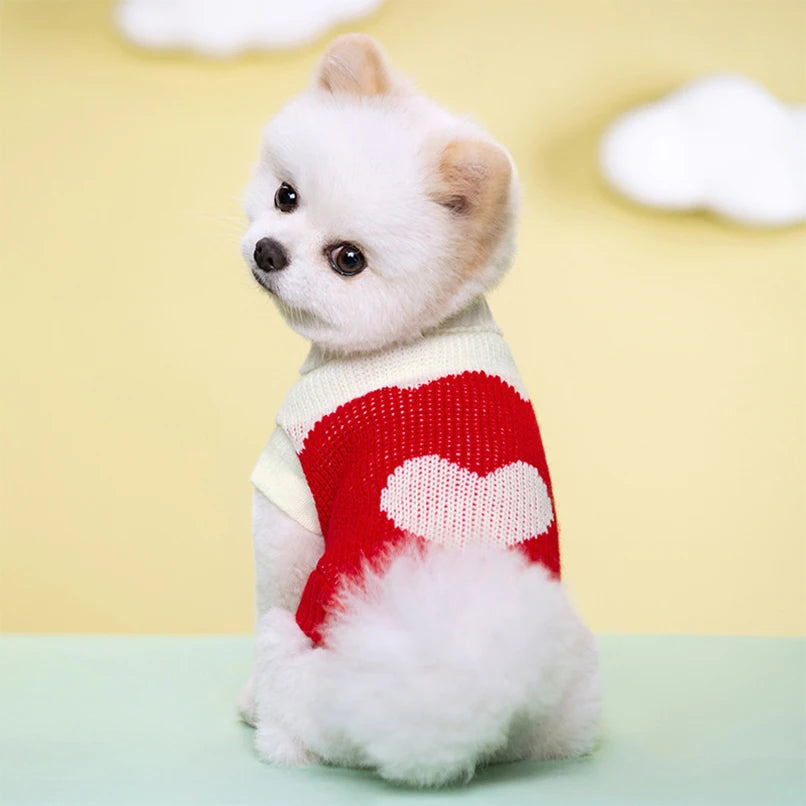 Puppy Knitting Sweater for Small Medium Dogs Clothes Pullover Dog Cat Coat Chihuahua Yorkies Jacket French Bulldog Pet Costumes