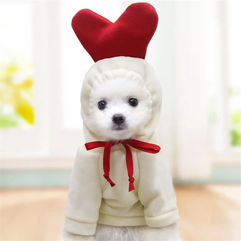 Cute Fruit Dog Clothes for Small Dogs Hoodies Warm Fleece Pet Clothing Puppy Cat Costume Coat for Puppy Small Medium Dogs Cats