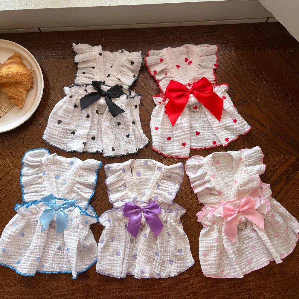 Cute Dog Clothes for Small Dogs Summer Dog Princess Dress Breathable Puppy Clothing Fashion Cat Wedding Skirt Pet Thin Dresses