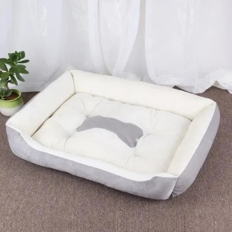 1PC Cat Bed for Dog/Cat Pet Soft Square Dog Bed Plush Puppy Sofa Mat Pet Nest Kennel for Small Medium Dogs Sofa with Blanket