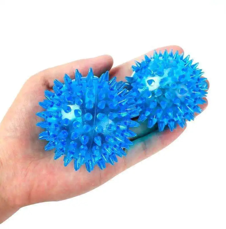 Dog Toy Pet Luminous Toy Ball Squeaky Bite Resistant Elastic Hedgehog Ball Dog Toys for Small Large Dogs Spiky Ball