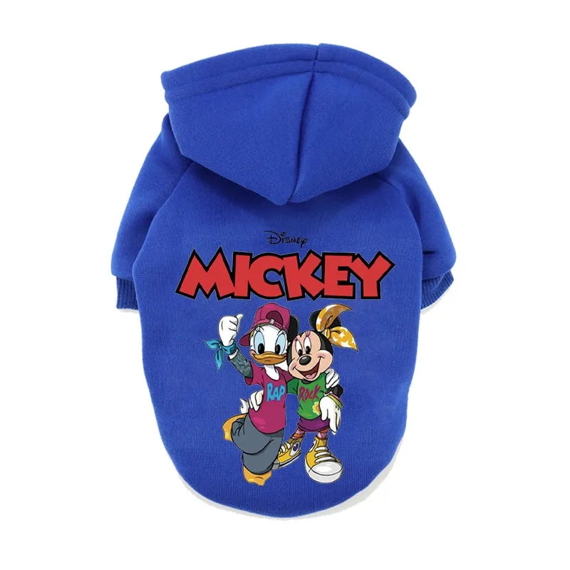 2024 New Disney Pet Dog Clothes Minnie Mouse Hoodie Companion Cozy Puppy Small Medium Dog Sweatshirt French Chihuahua Pug S-xxl