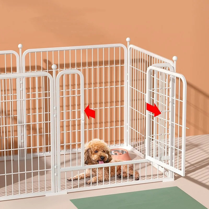 Two-Color Pole Fence Pet Fence With High Threshold Dog Fence Dog Cage Small And Medium Dog Isolation Door Fence Fence Kennel