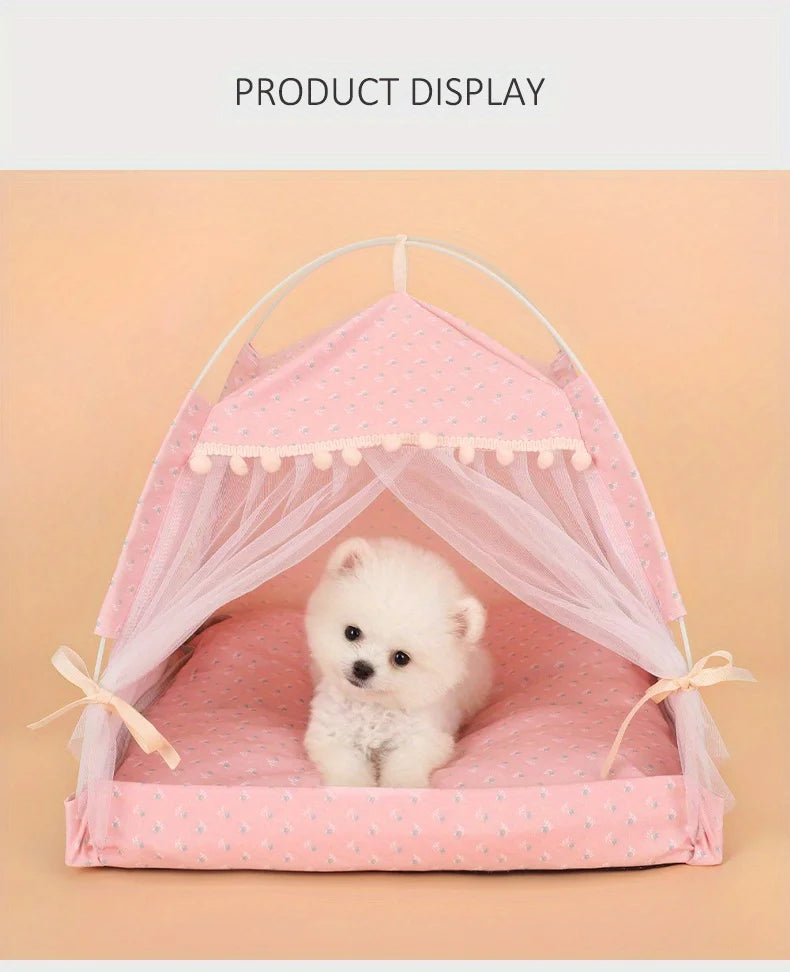 Cat and dog nests, summer semi-enclosed houses, cool mats, foldable outdoor pet tents, tent supplies