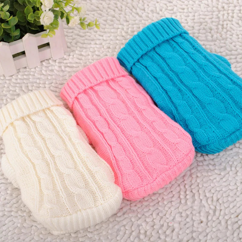 Dog Winter Clothes Knitted Pet Clothes For Small Medium Dogs Chihuahua Puppy Pet Sweater Yorkshire Pure Dog Sweater Ropa Perro