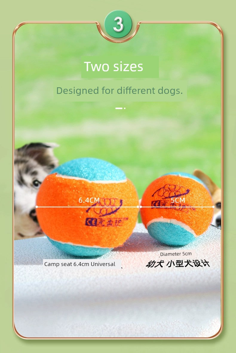 Dog Toy Ball Bite-Resistant Vocalization Pet Supplies Tennis Tooth Cleaning Relieving Stuffy Handy Gadget Self-Hi Large Dog Outdoor Dog Training