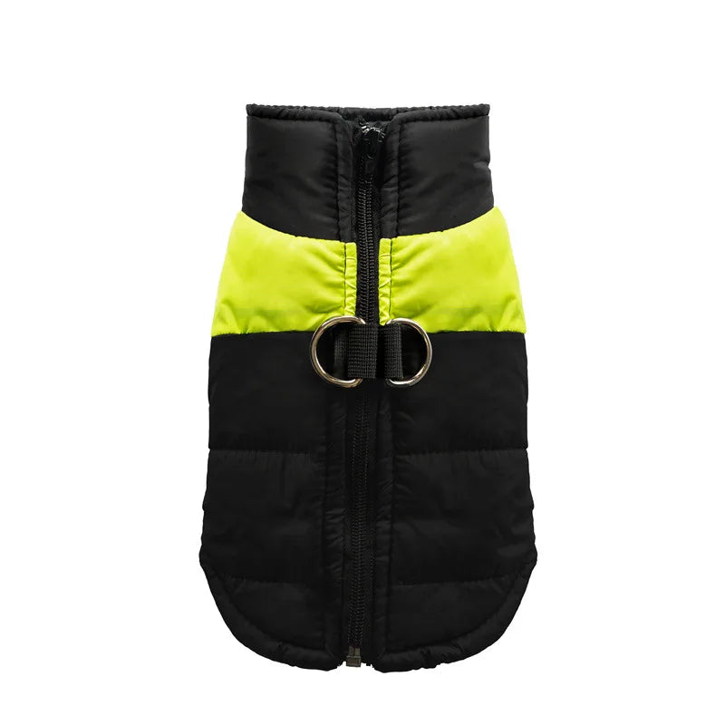 Dog Winter Jacket with D Rings Puppy Waterproof Vest Coats with Zipper Windproof Outdoor Jackets for Small Medium Large Dogs