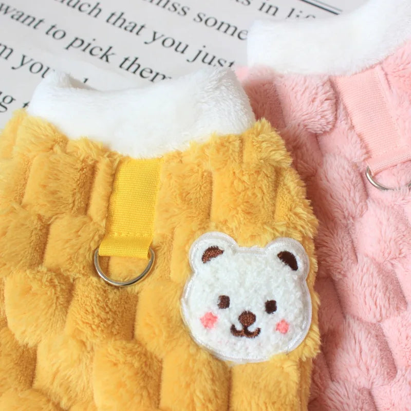 Dog Sweater Plush Warm Pet Clothes for Small Medium Dogs Cats Puppy Vest Fashion Dog Coat Chihuahua Yorkie Teddy Bichon Clothing