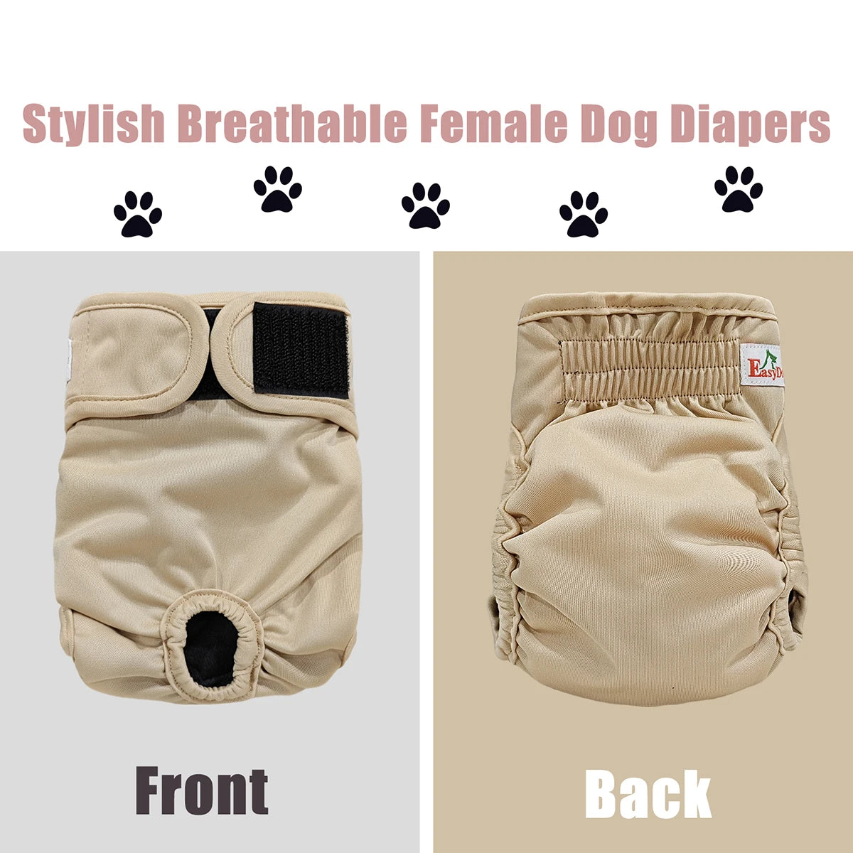 Washable Belly Band Highly Absorbent Female Dog Diaper djustable Pet Physiological Pant for Puppy Leak Proof Pee Panties Diapers