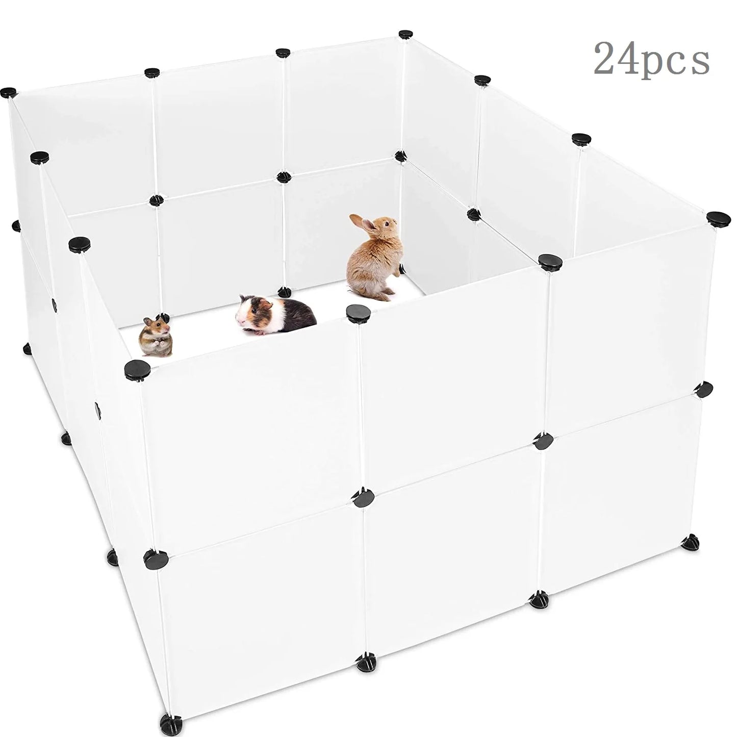 Playpen DIY Small Pet Freely Combined Foldable Dog Cage Yard Fence for Dog Cat Kitten Rabbit Guinea Pig Bunny Hedgehogs