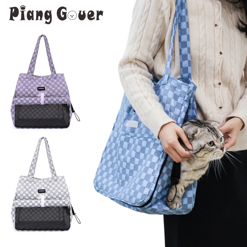 Portable Pet Bag Cat Shoulder Bag Outdoor Breathable Carrying Travel Bag For Small Mini Dog