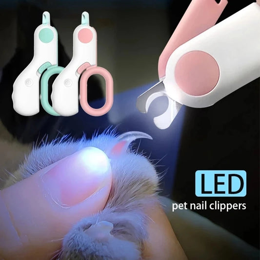 Professional Pet Nail Clipper with LED Lights for Dogs or Cats