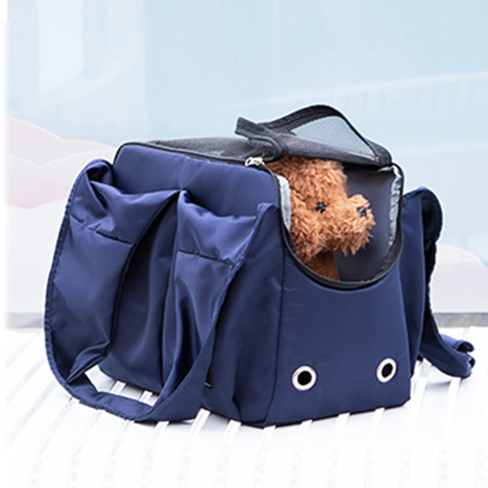 Portable Casual Shoulder Bag Waterproof Outdoor Pet Cat Dog Carrier Panier Handbag Kitten Puppy Carrying Bag With Bottom Pad