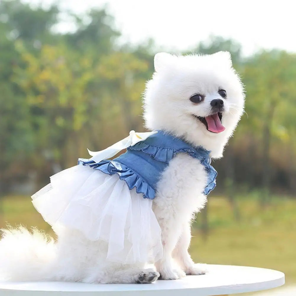 Cozy Pet Dress Cute Dog Skirt High Elasticity Fashion Pet Vest Puppy Sleeveless Clothes